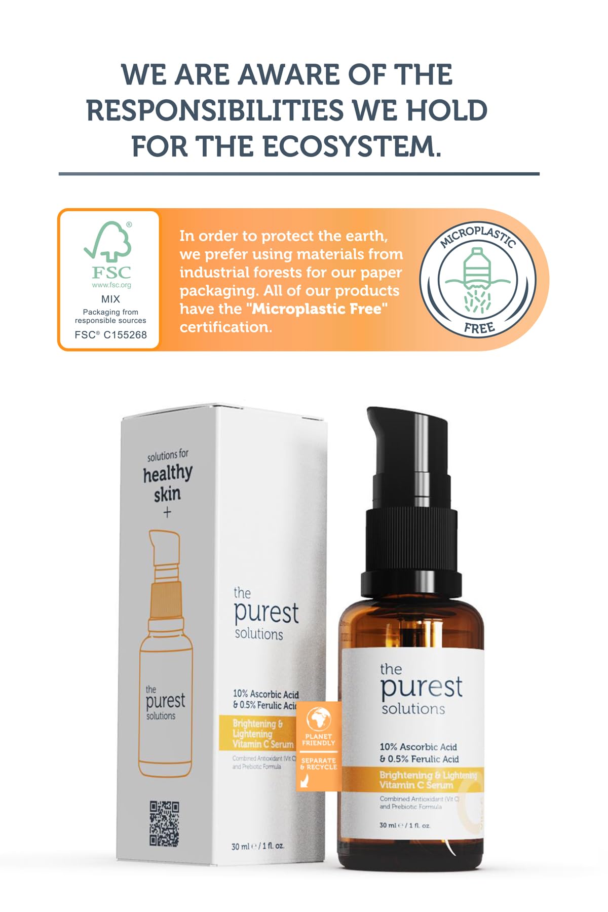 The Purest Solutions Brightening Lightening Vitamin C Serum 30ml
