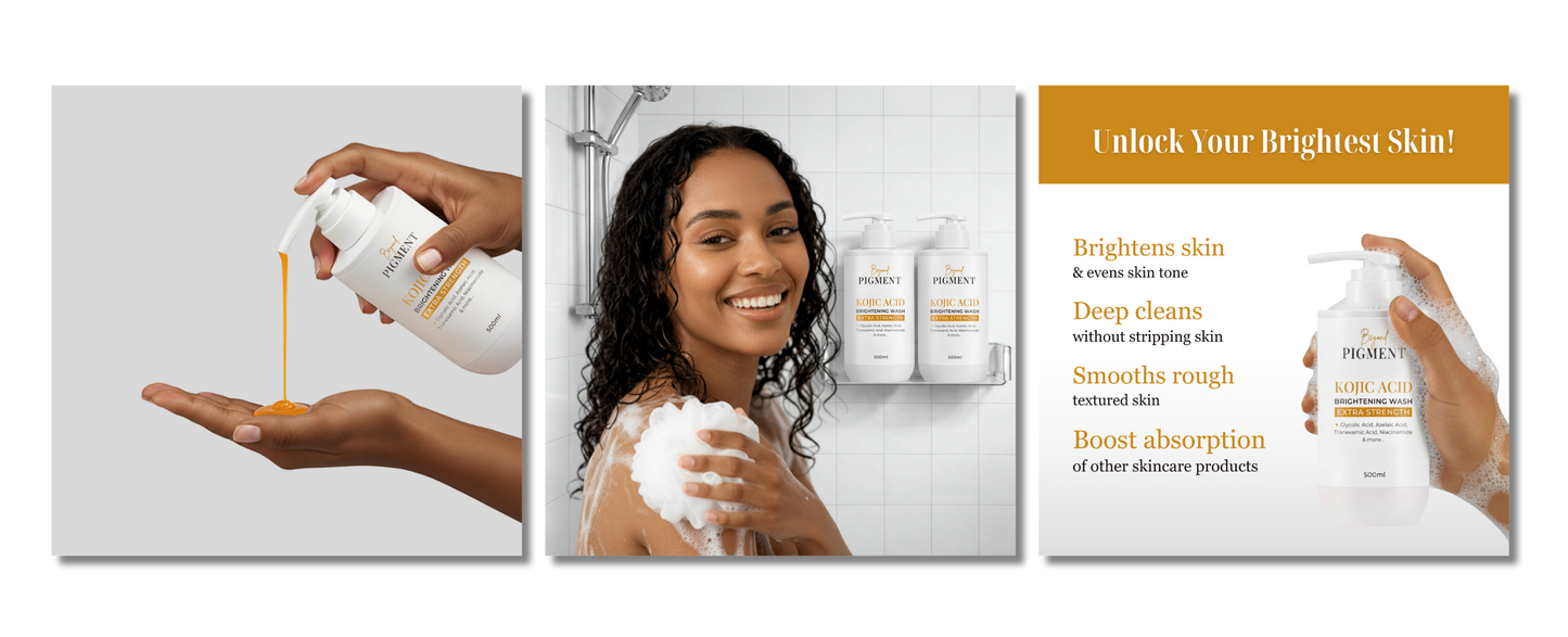Kojic Acid Brightening Wash – Extra Strength