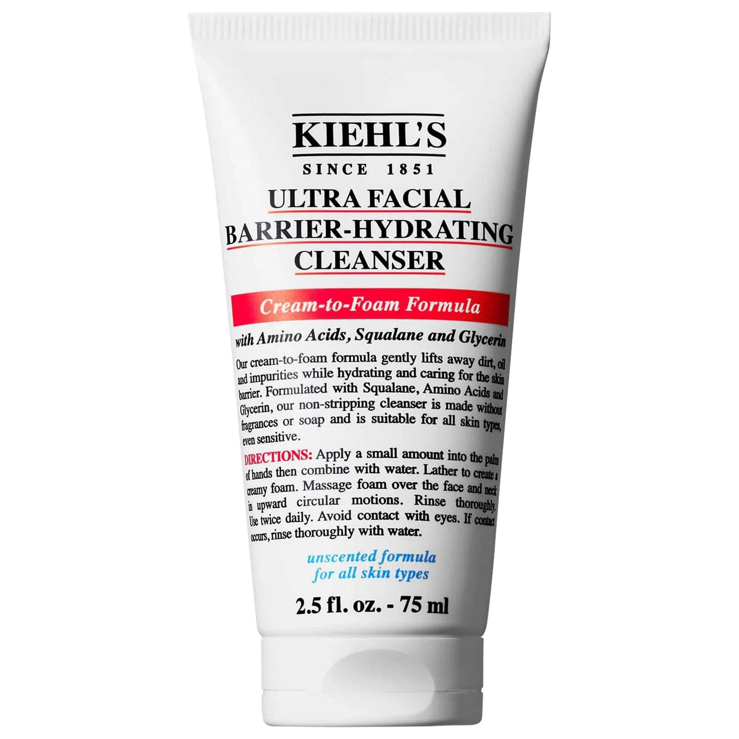 Kiehl's Ultra Facial Barrier-Hydrating Cleanser - Hydrating Facial Cleanser for Dry, Normal & Combination Skin