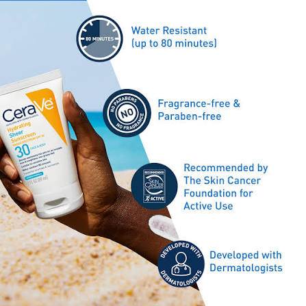CeraVe Hybrid Formula Face & Body Broad Spectrum S...
️