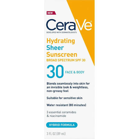 CeraVe Hybrid Formula Face & Body Broad Spectrum S...
️