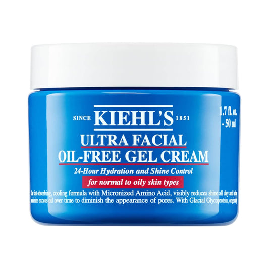 Kiehl's Ultra Facial Oil-Free Gel Moisturizer: 24-Hour Hydration, Shine Control, Pore Minimizing, Lightweight Gel Cream for Oily Skin